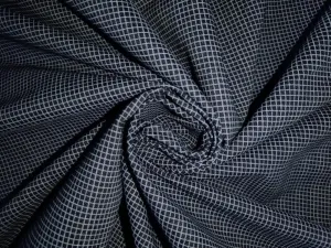 100% Cotton Denim Plaids Fabric 58" wide available in  [ NAVY PLAIDS / /CREAM PLAIDS/] [15067/69/15348/49]