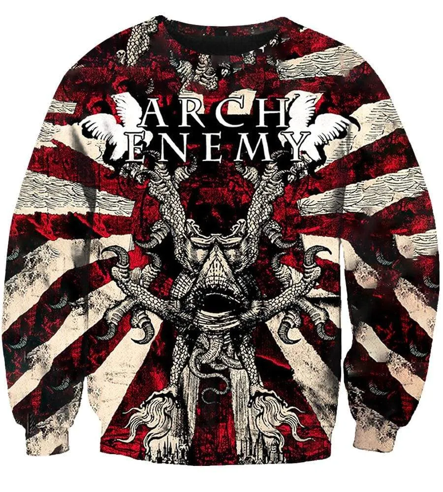 Arch Enemy Hoodies - Pullover Red Hoodie