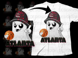 Atlanta Dream Ghost Cartoon Basketball Png Digital Download