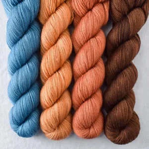 Bittersweet Chocolate, Earthenware, Honeycake, Miram - Yummy 2-Ply Quartet