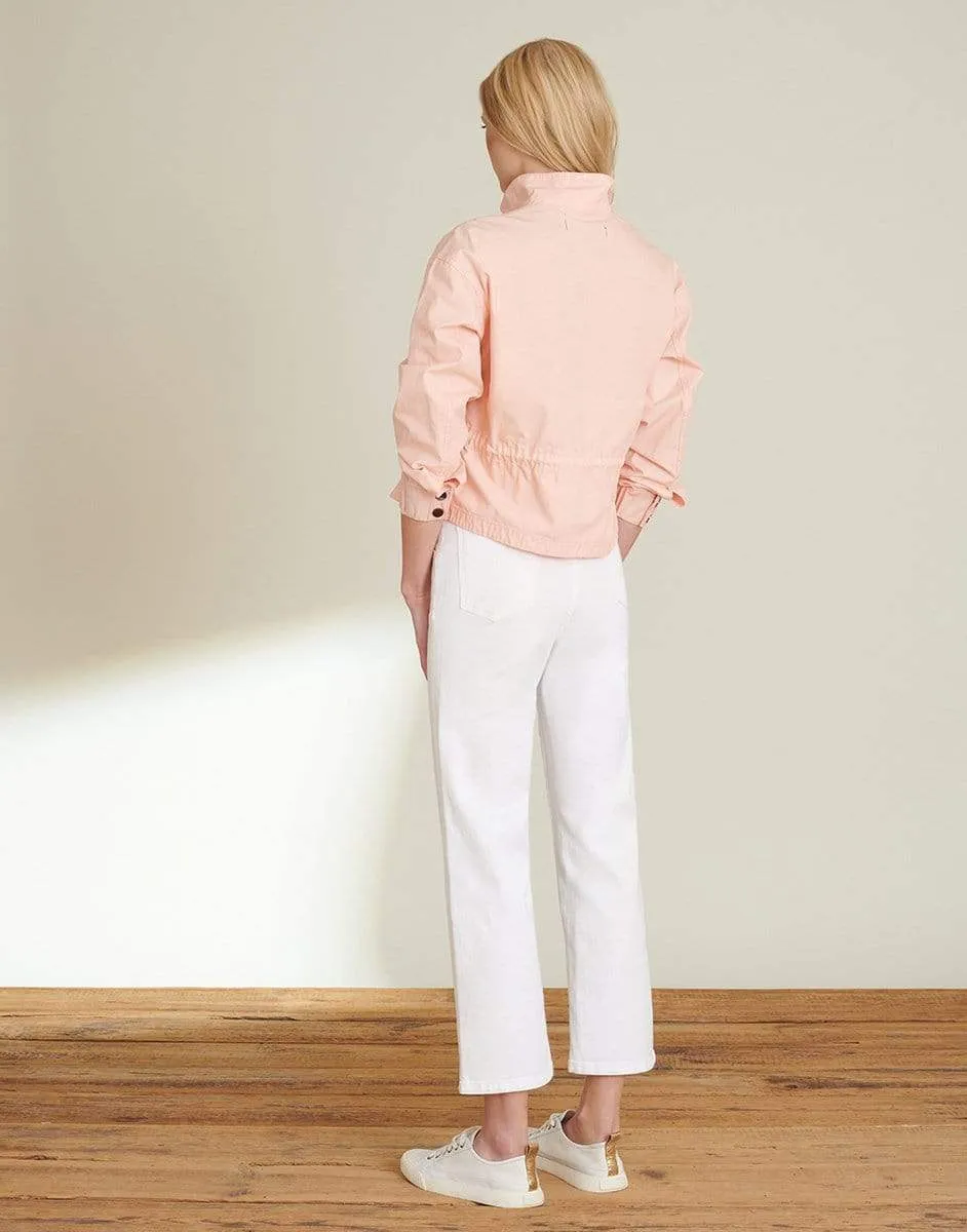 Blush Pink Roz Drawstring Peplum Jacket