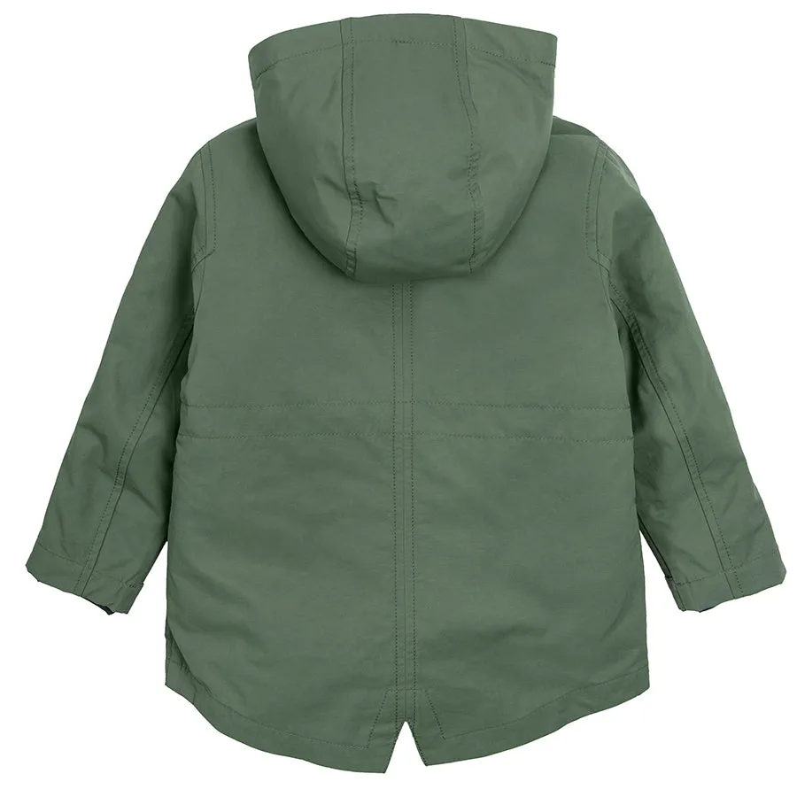 Boy's Jacket with Hood, 3 in1, Green and Black CC COB2510219-00