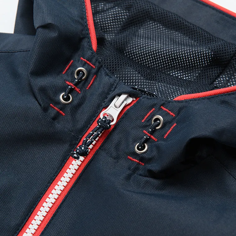 Boy's Raincoat with Hood Dark Blue Color CC COB2510216