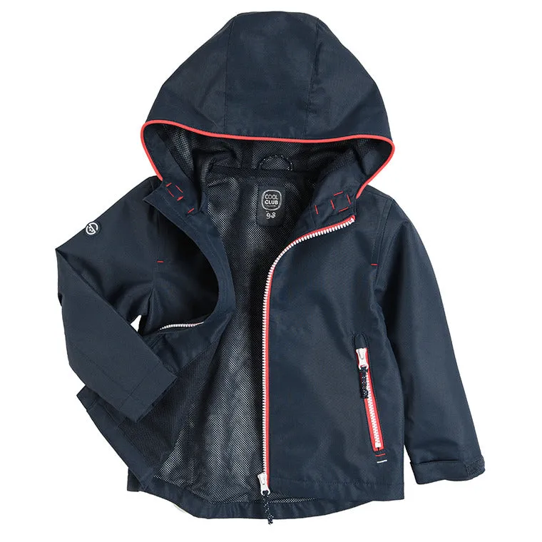 Boy's Raincoat with Hood Dark Blue Color CC COB2510216