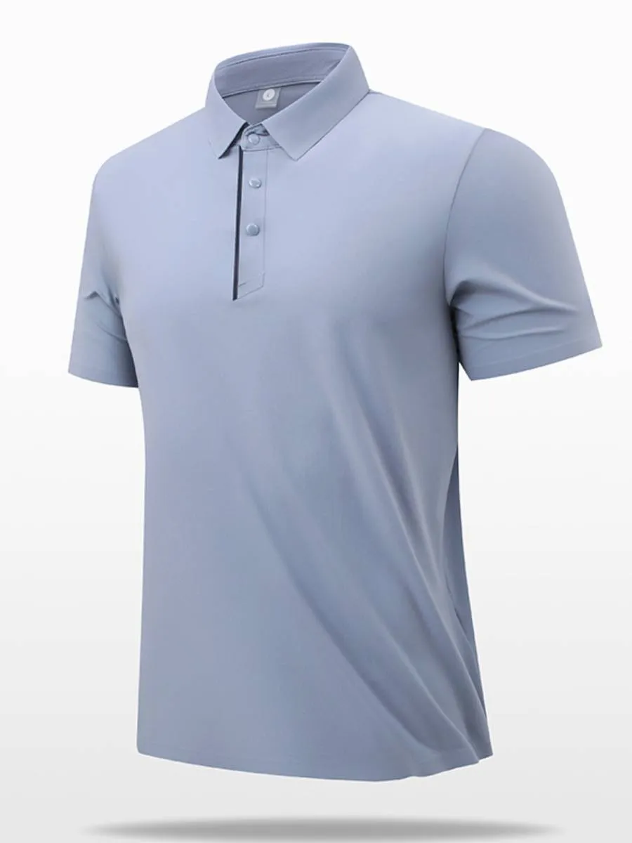 Business Ice Silk Lapel POLO Shirt