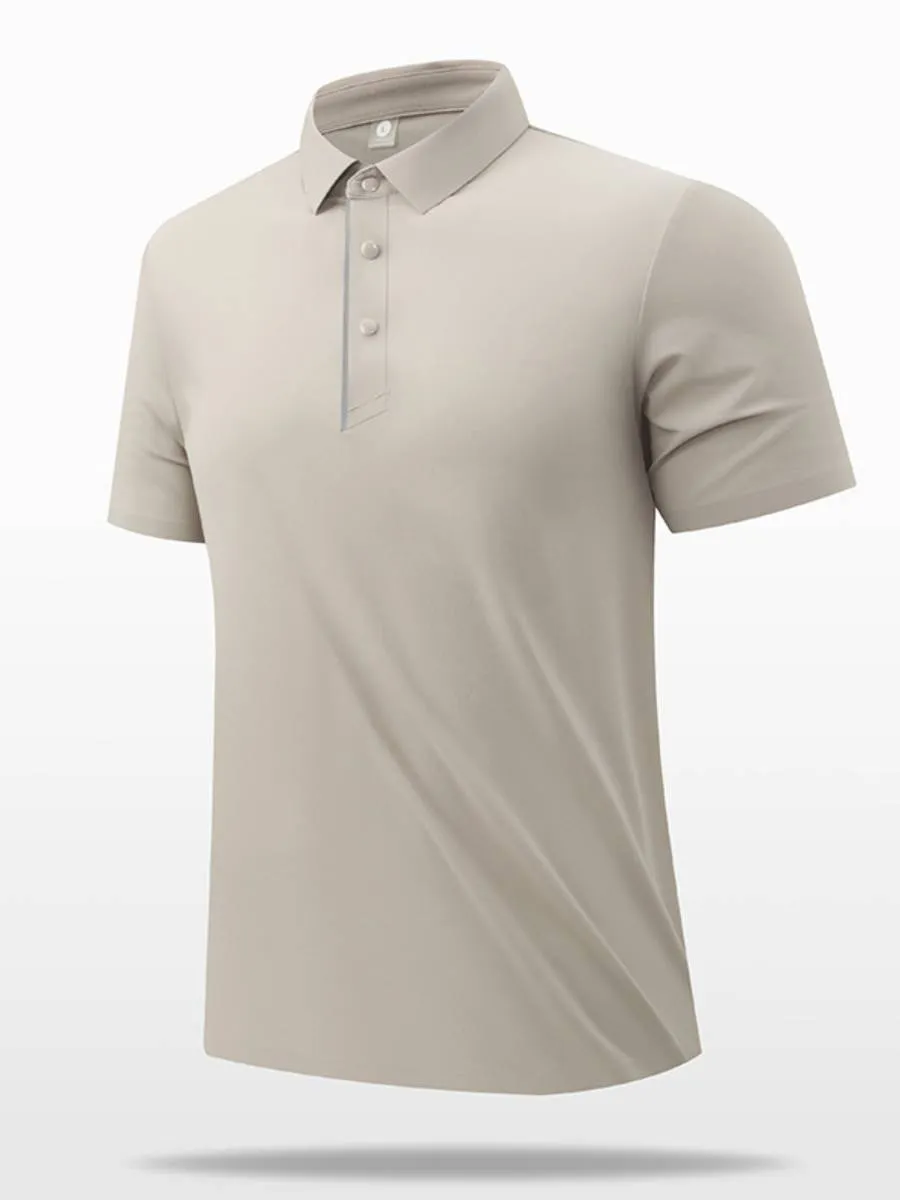 Business Ice Silk Lapel POLO Shirt