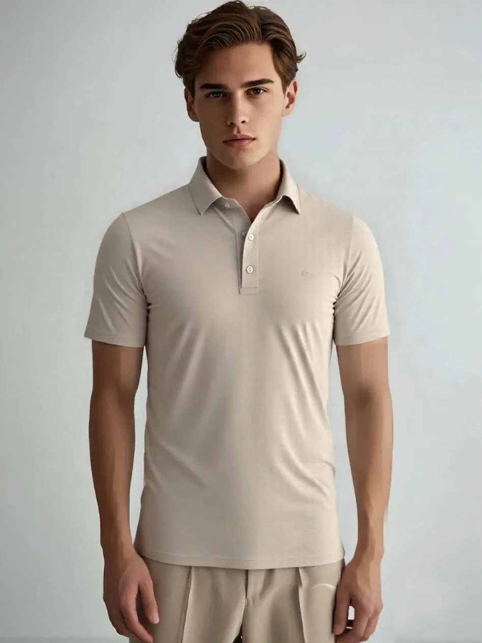 Business Ice Silk Lapel POLO Shirt