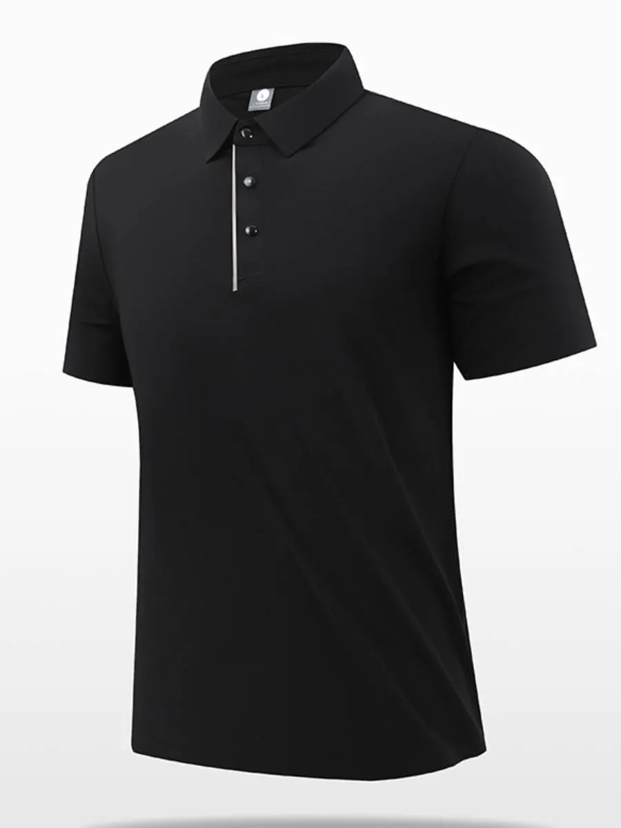 Business Ice Silk Lapel POLO Shirt
