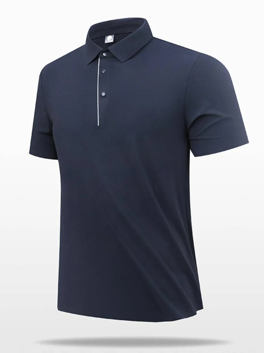 Business Ice Silk Lapel POLO Shirt
