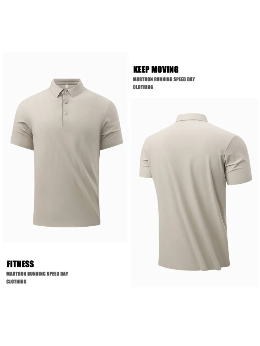 Business Ice Silk Lapel POLO Shirt