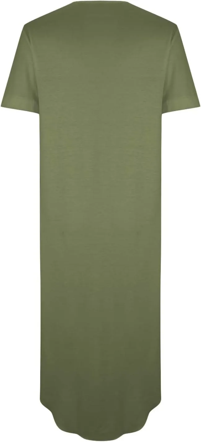 Casual Dresses for Women Summer Short Sleeve T-Shirt Dress Swing A Line Beach Vacation Sundresses with Pockets