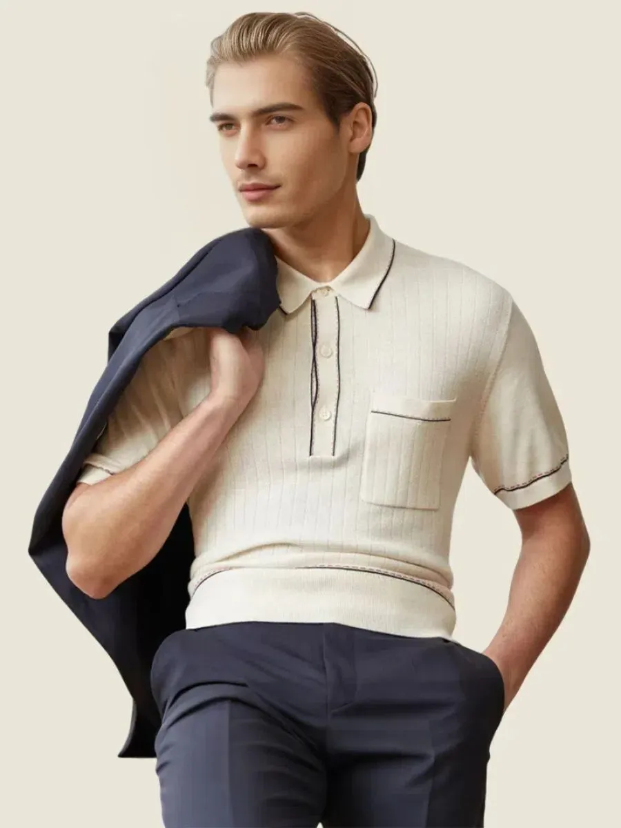 Classic Contrast Piping Golf Polo