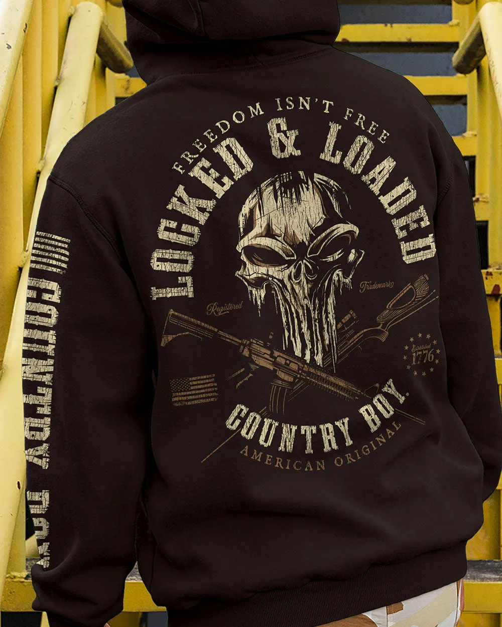 Country Boy® Men's Hoodie CB Locked & Loaded Skull