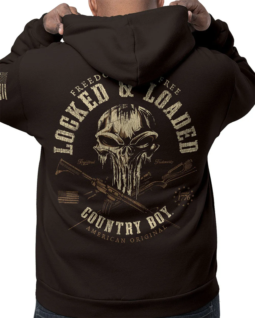 Country Boy® Men's Hoodie CB Locked & Loaded Skull
