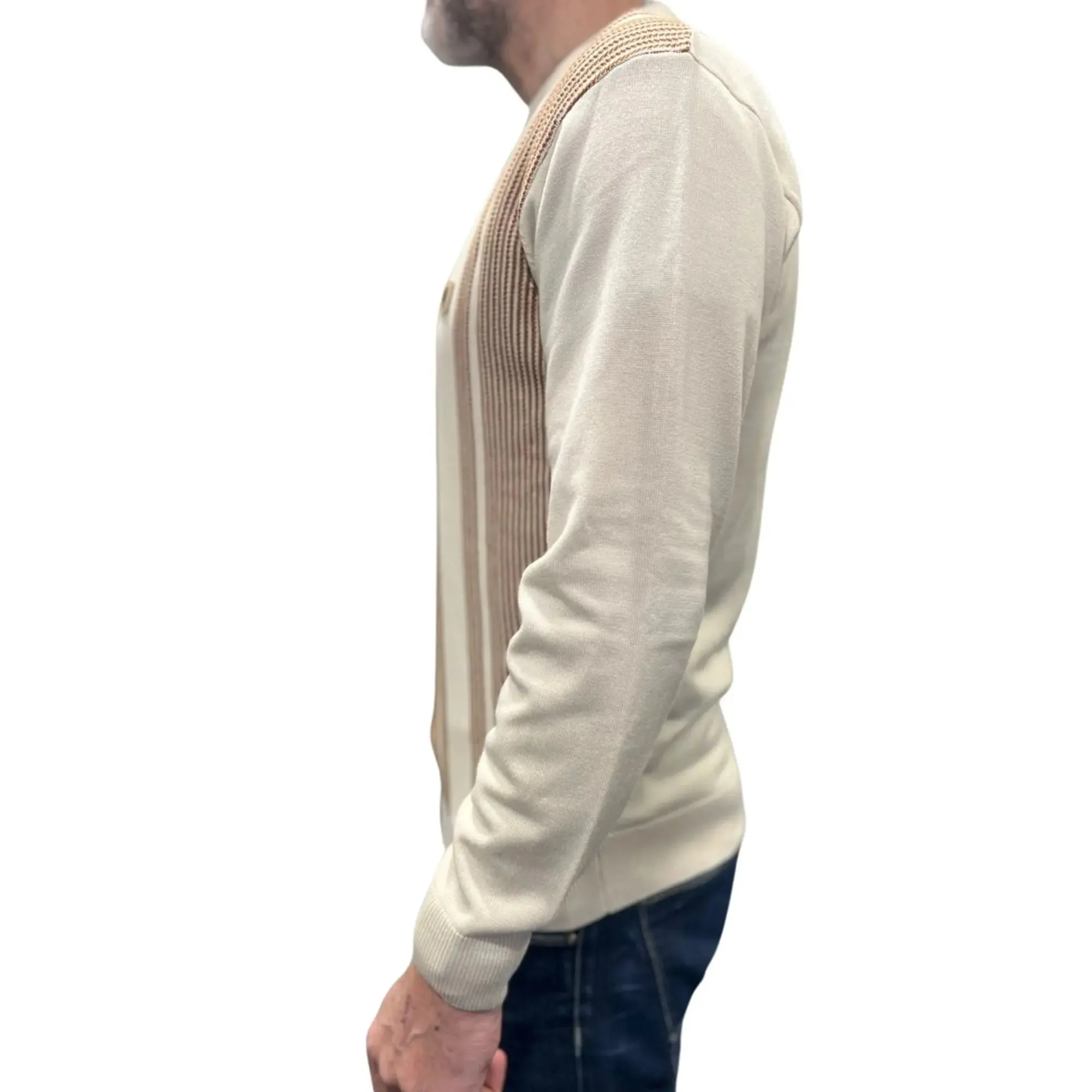 Dante Cream Knitted Polo Shirt