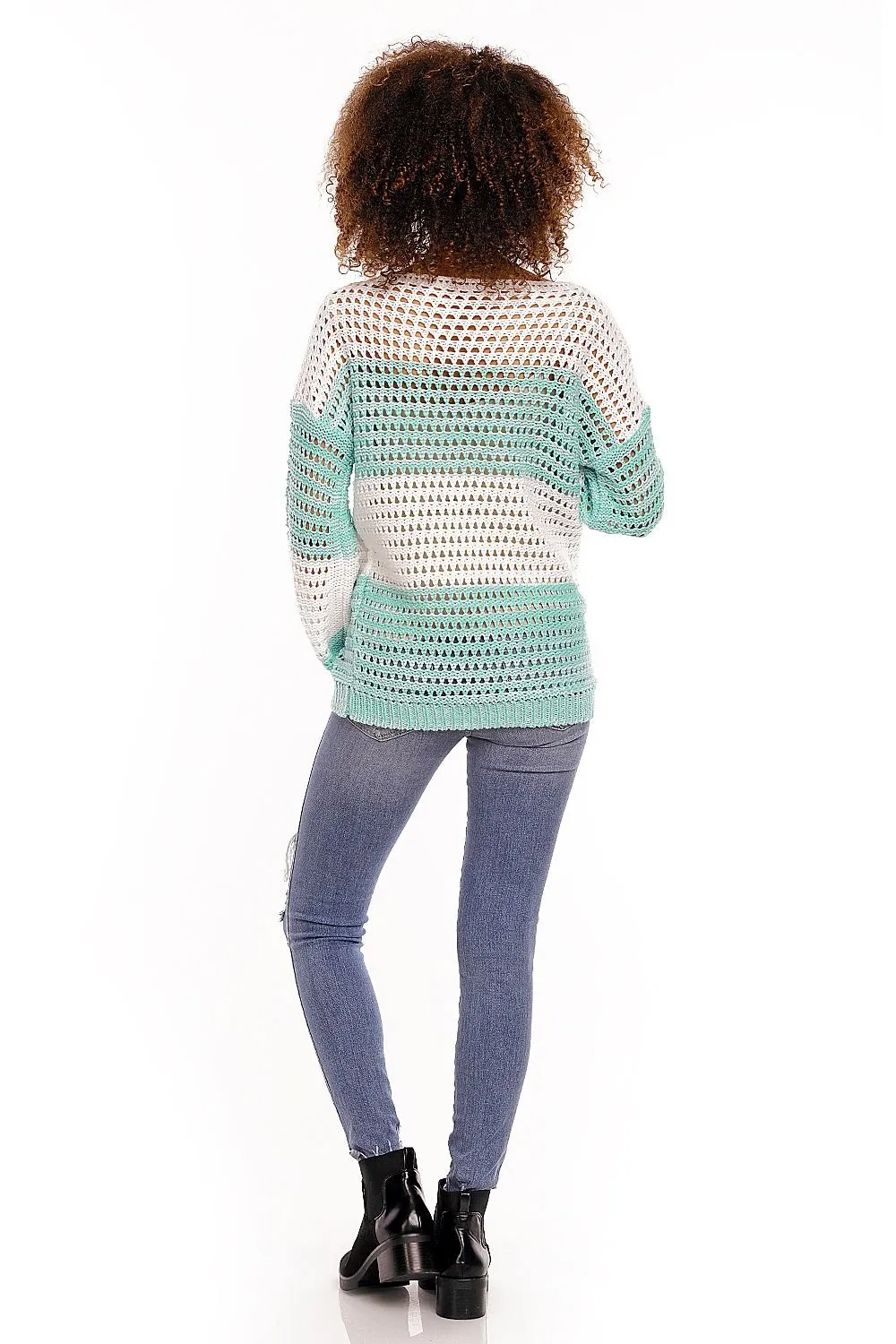 Delicate Openwork Oversize Pregnancy Sweater  PeeKaBoo