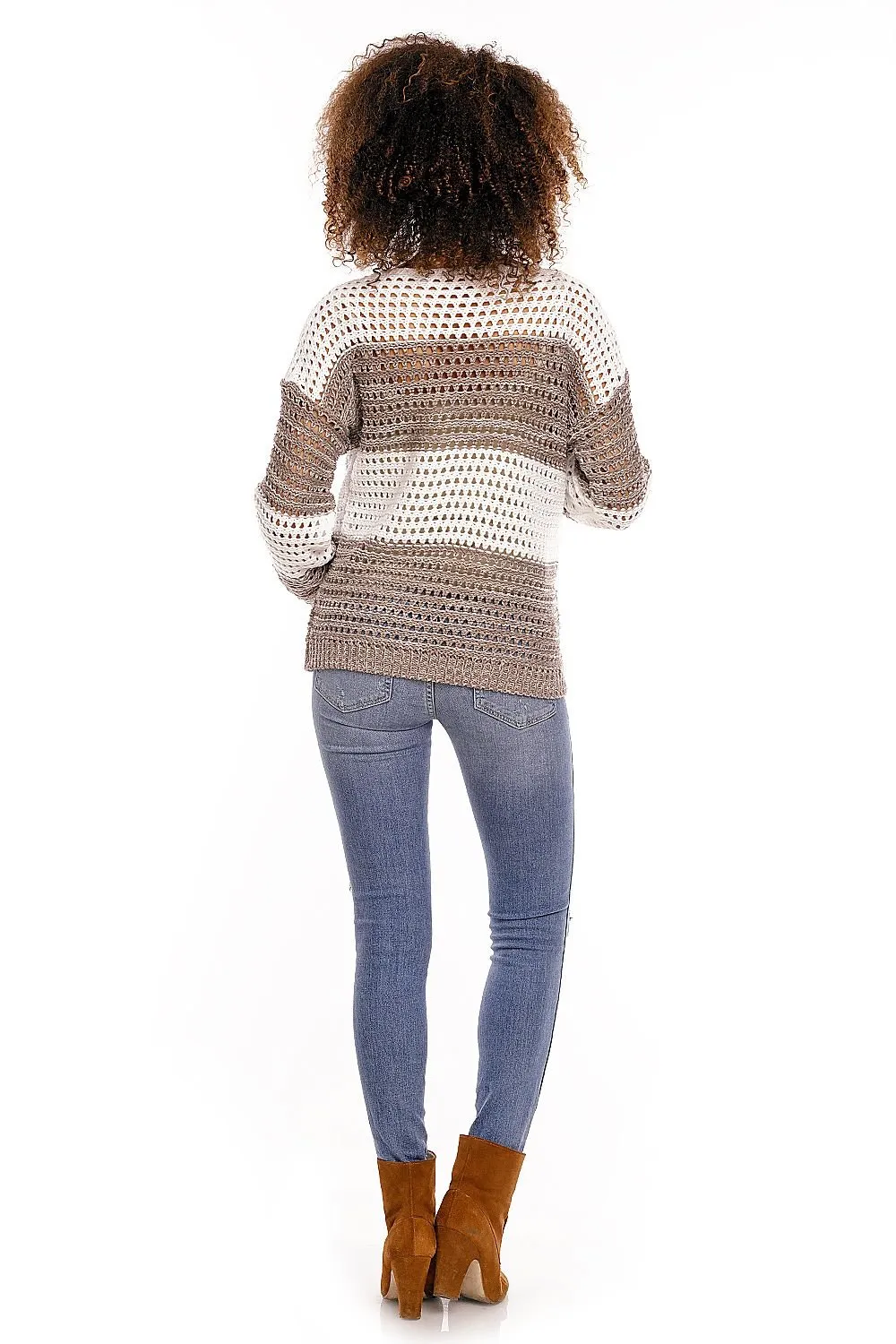 Delicate Openwork Oversize Pregnancy Sweater  PeeKaBoo