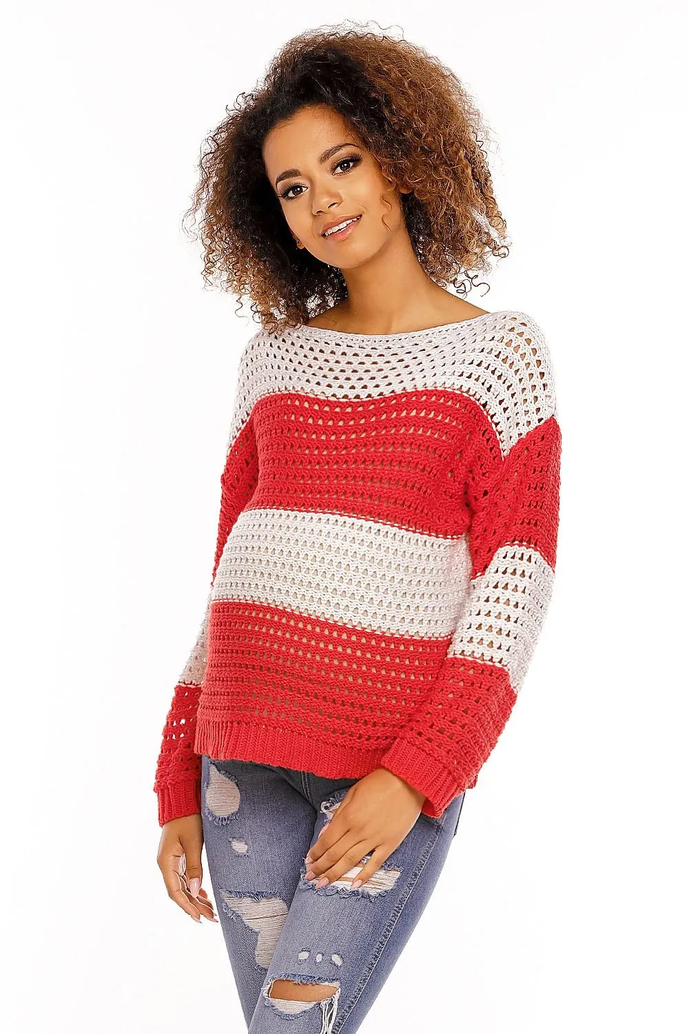 Delicate Openwork Oversize Pregnancy Sweater  PeeKaBoo