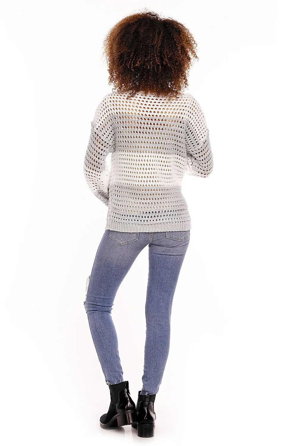 Delicate Openwork Oversize Pregnancy Sweater  PeeKaBoo
