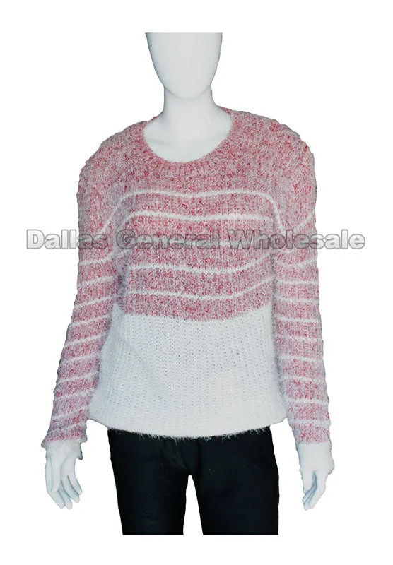 Duo Color Striped Sweater Wholesale