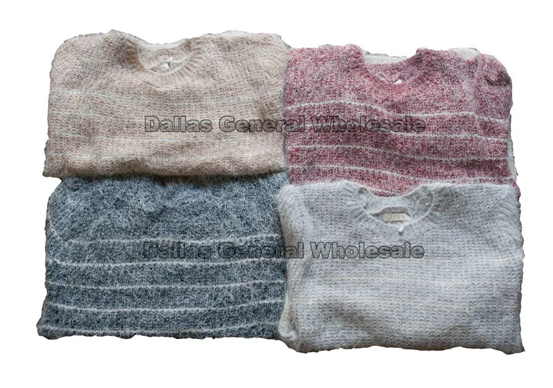 Duo Color Striped Sweater Wholesale