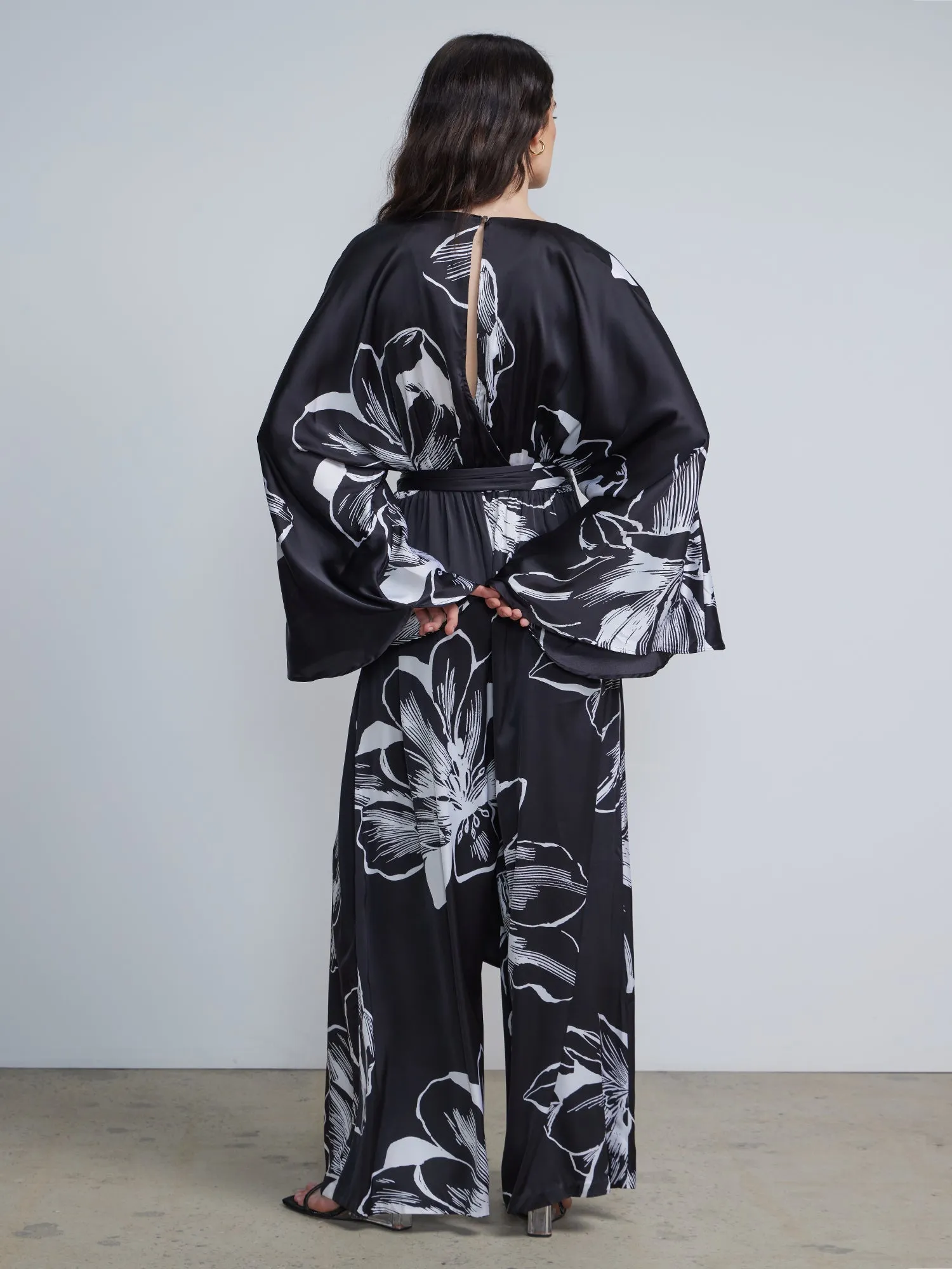 Floral Printed Long Sleeve Jumpsuit