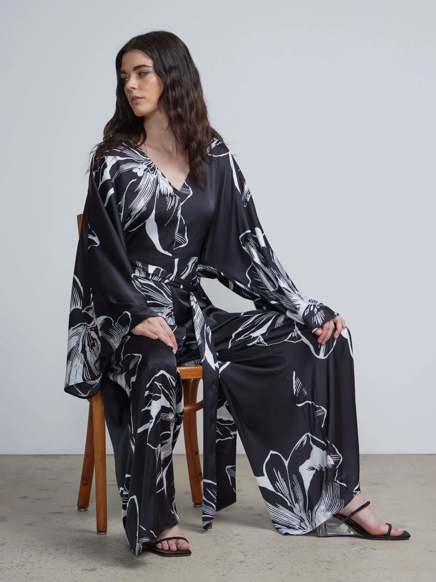 Floral Printed Long Sleeve Jumpsuit