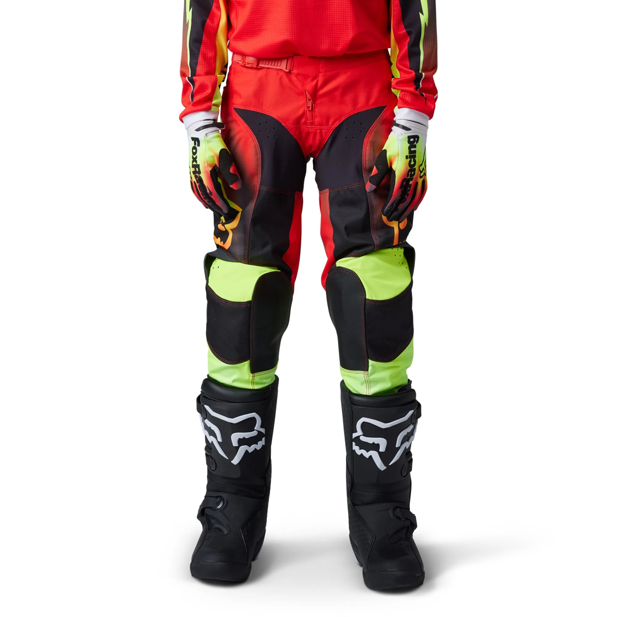 Fox Racing 180 Youth Statk Offroad Pants Flo Red