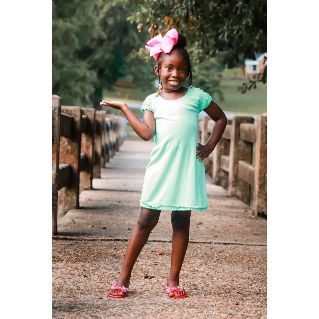 Girls Summer Dress - Lavender or Teal