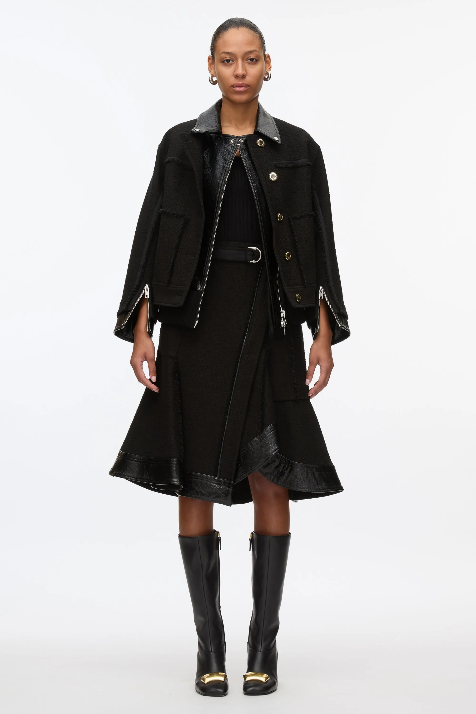 Hybrid Tweed Moto Jacket