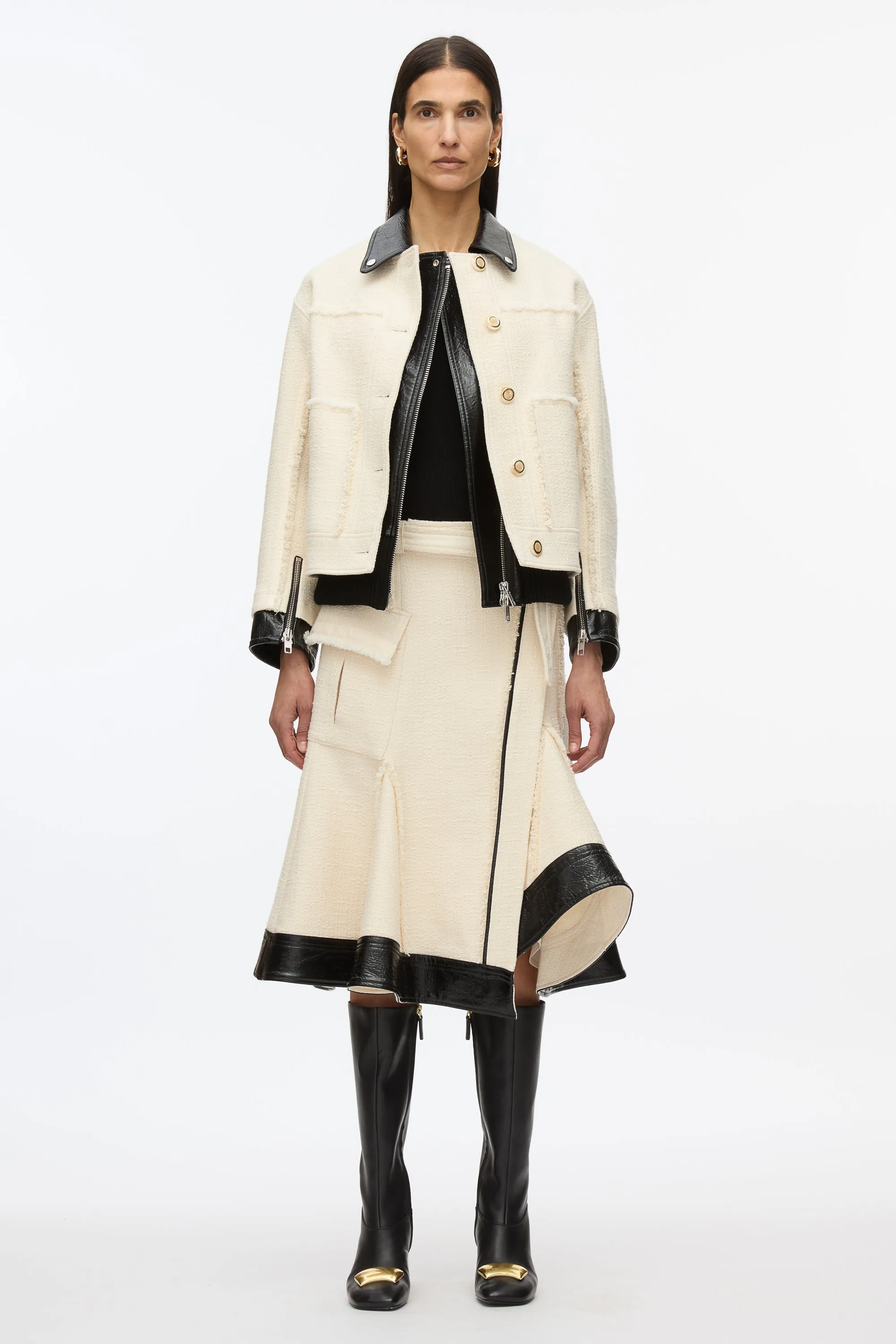 Hybrid Tweed Moto Jacket