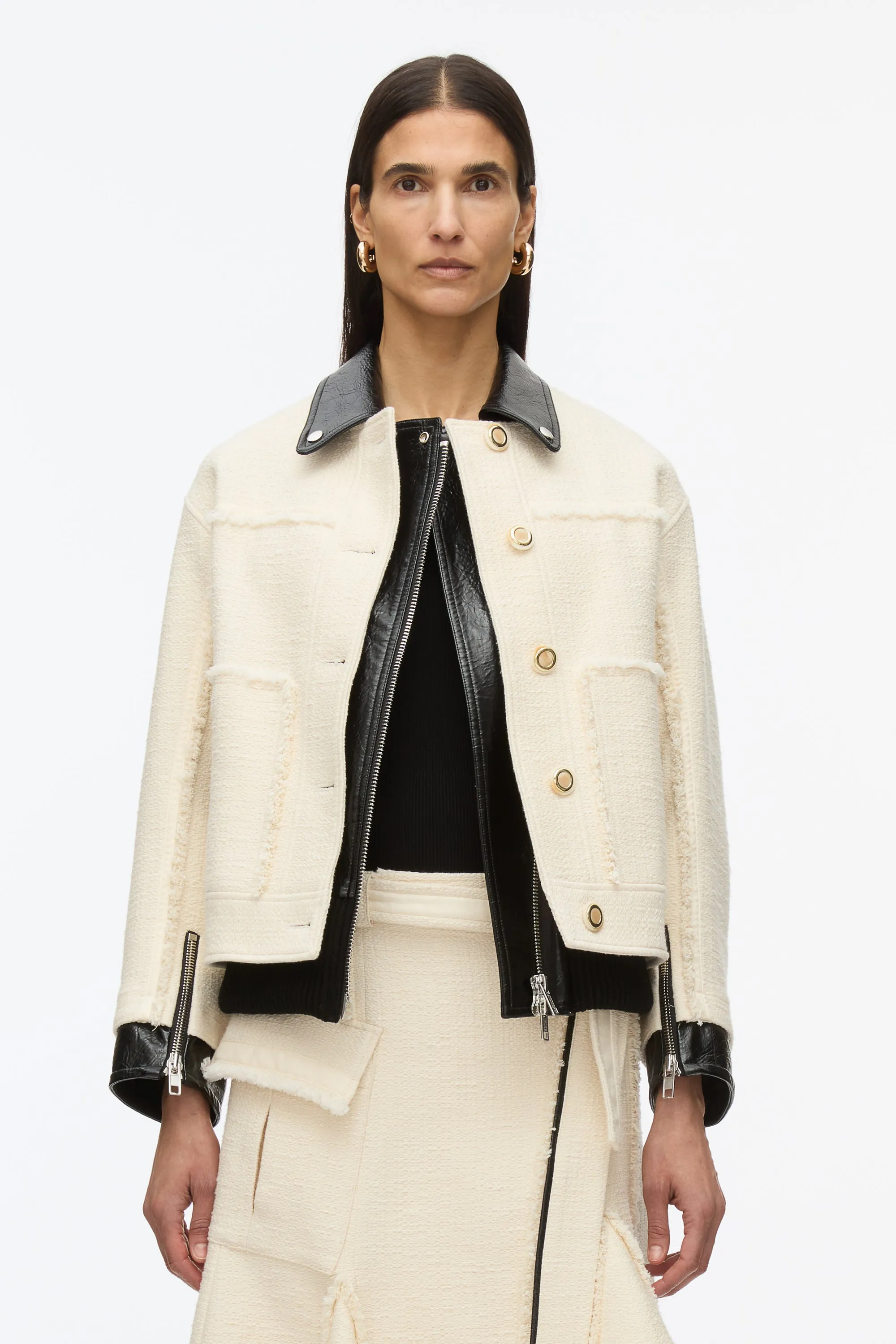 Hybrid Tweed Moto Jacket