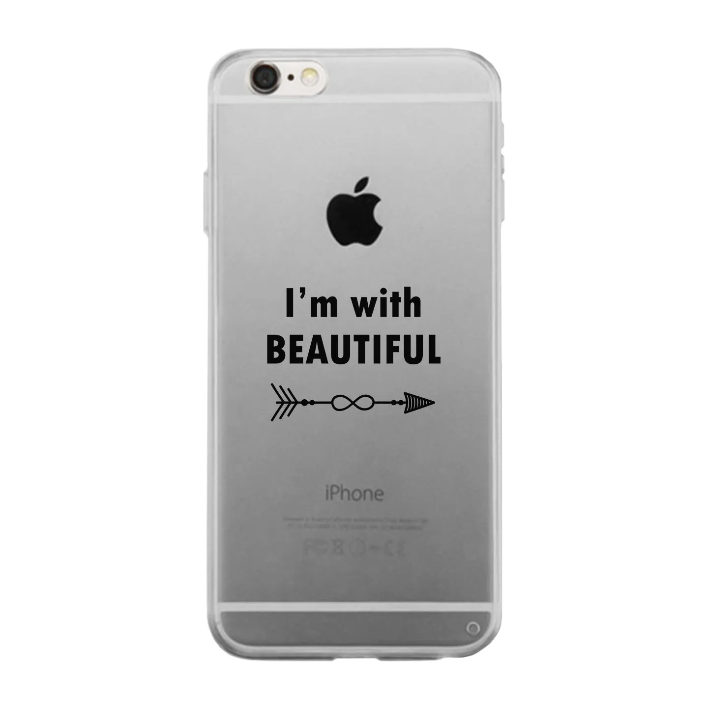 I'm With Beautiful-Left Clear Phone Case