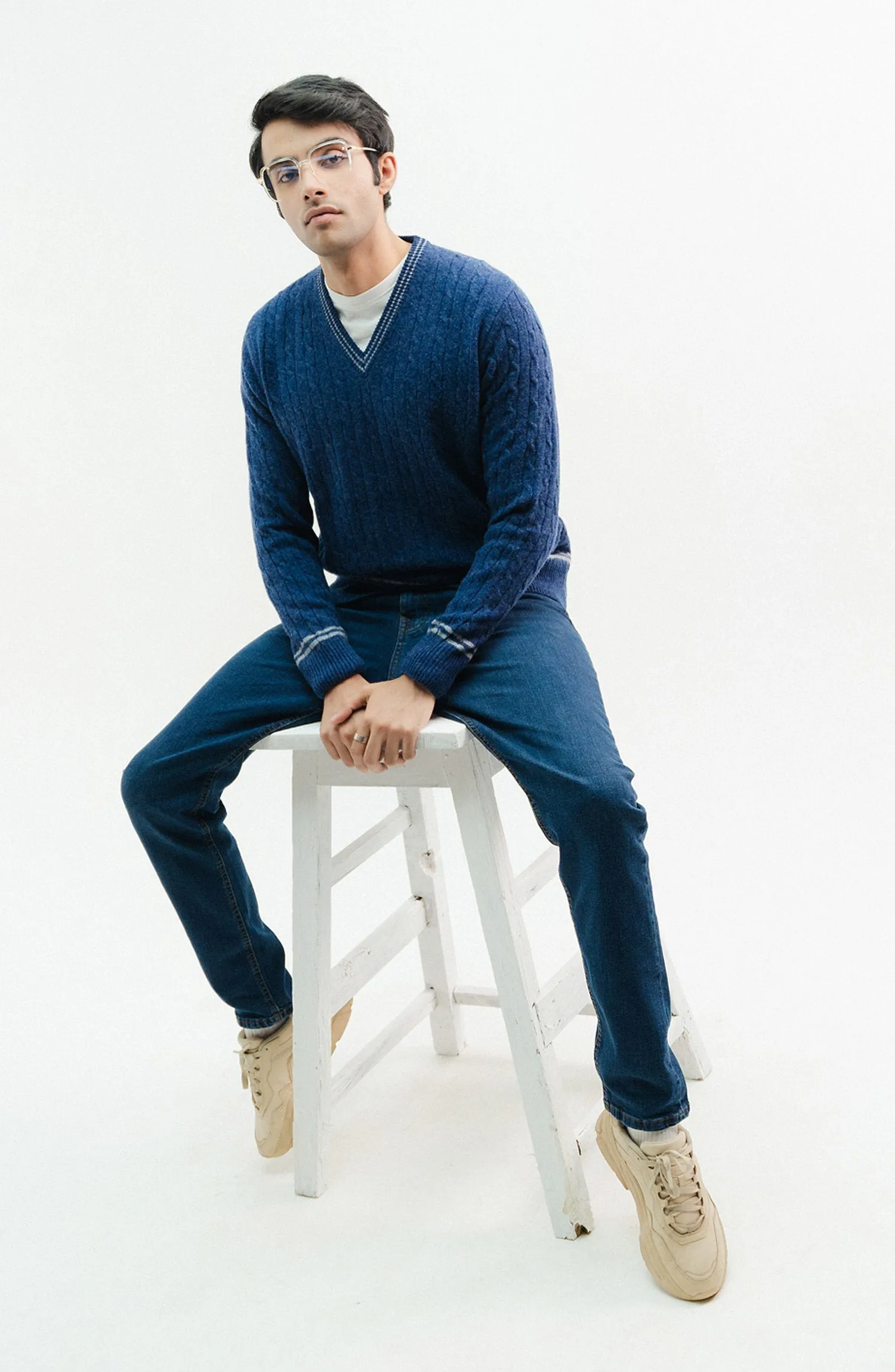 Lambs Wool - Cable Knit Sweater