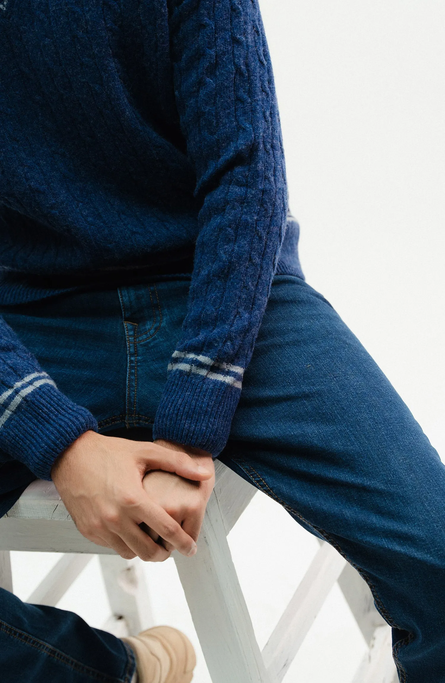 Lambs Wool - Cable Knit Sweater