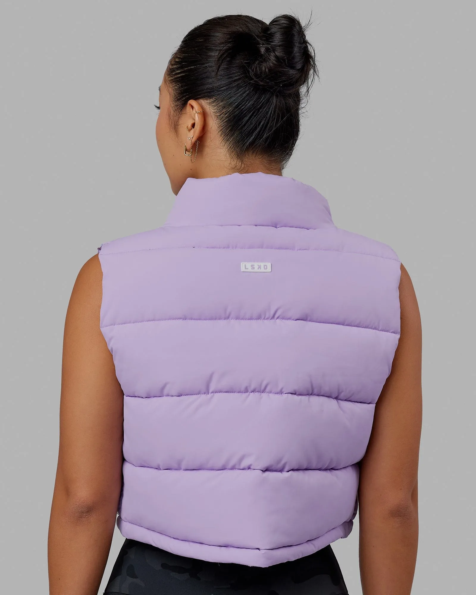 Layer Up Cropped Vest - Pale Lilac