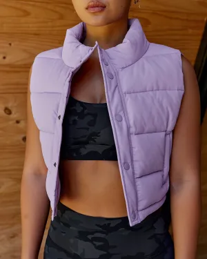 Layer Up Cropped Vest - Pale Lilac