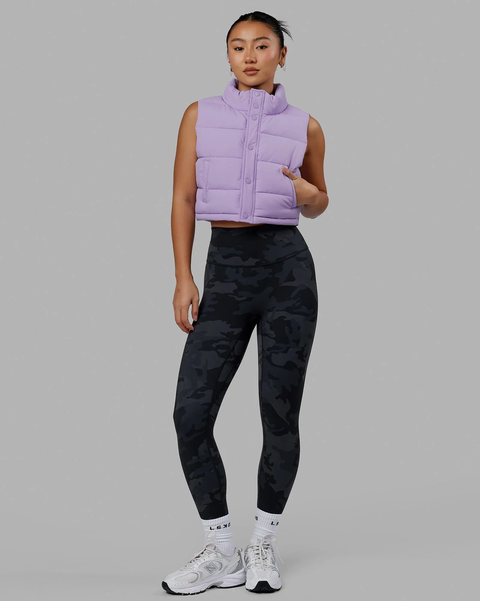 Layer Up Cropped Vest - Pale Lilac