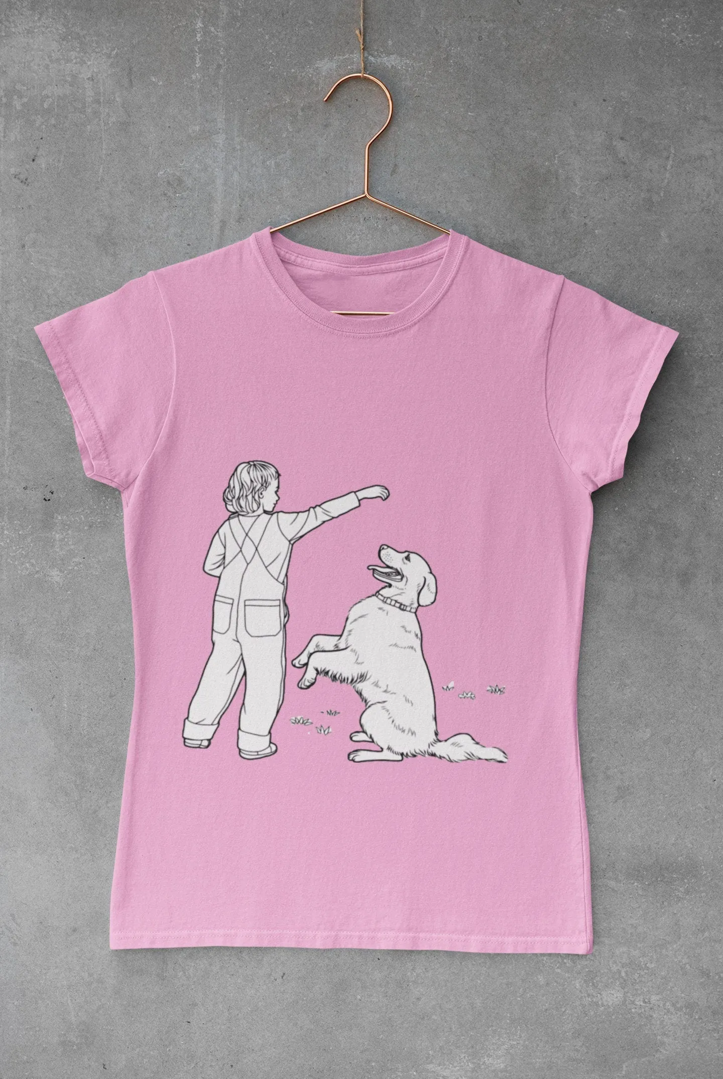 Little Girl Labrador Retriever DIY Coloring T-shirt,Fabric Pens,Valentine,Easter,Christmas,Thanksgiving,Birthday,Graduation,Anniversary gift