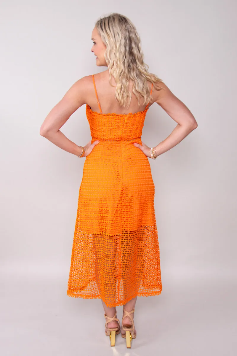 Mandarin Lace Midi Dress - FINAL SALE