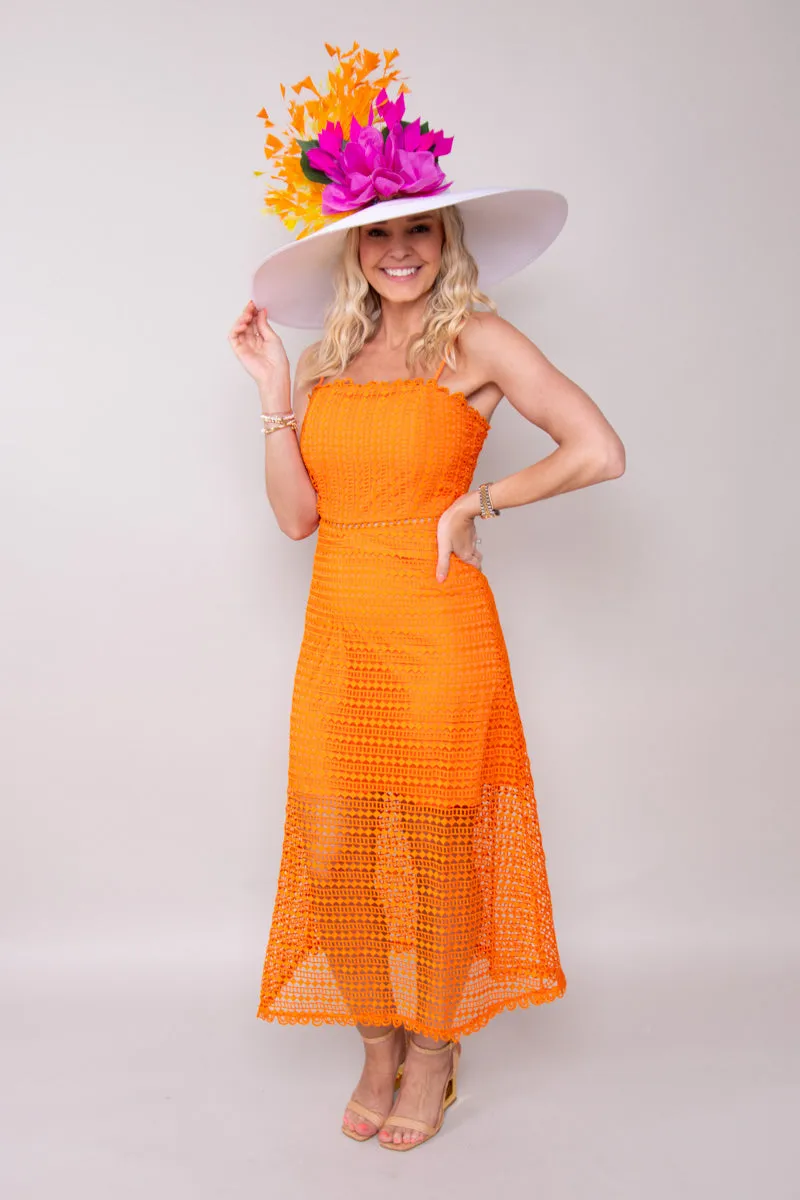 Mandarin Lace Midi Dress - FINAL SALE