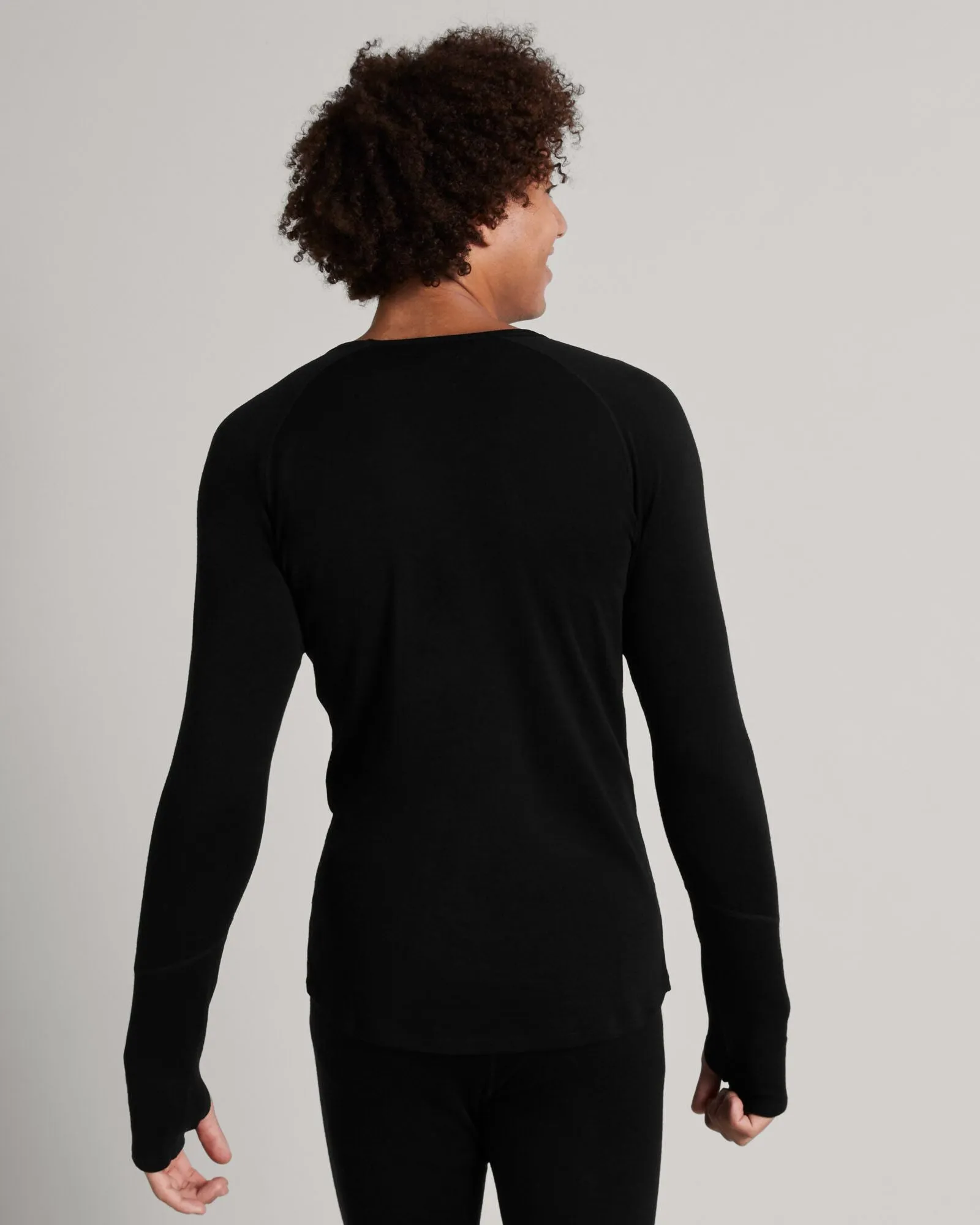Men's KMDMerino Baselayer Long Sleeve Top - Black