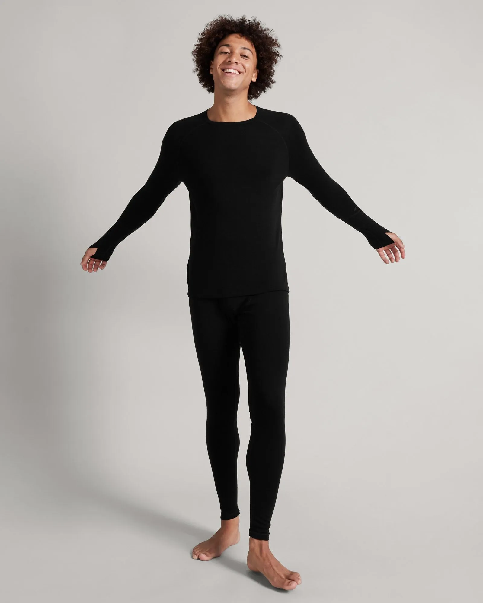 Men's KMDMerino Baselayer Long Sleeve Top - Black