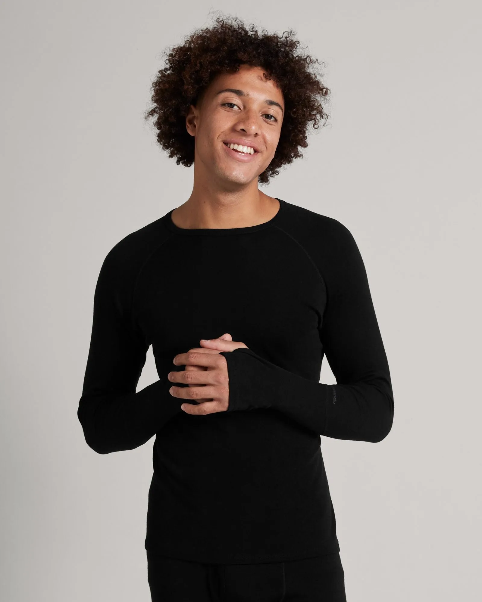 Men's KMDMerino Baselayer Long Sleeve Top - Black