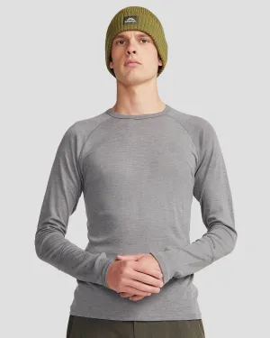 Men's KMDMerino Baselayer Long Sleeve Top - Grey Marle