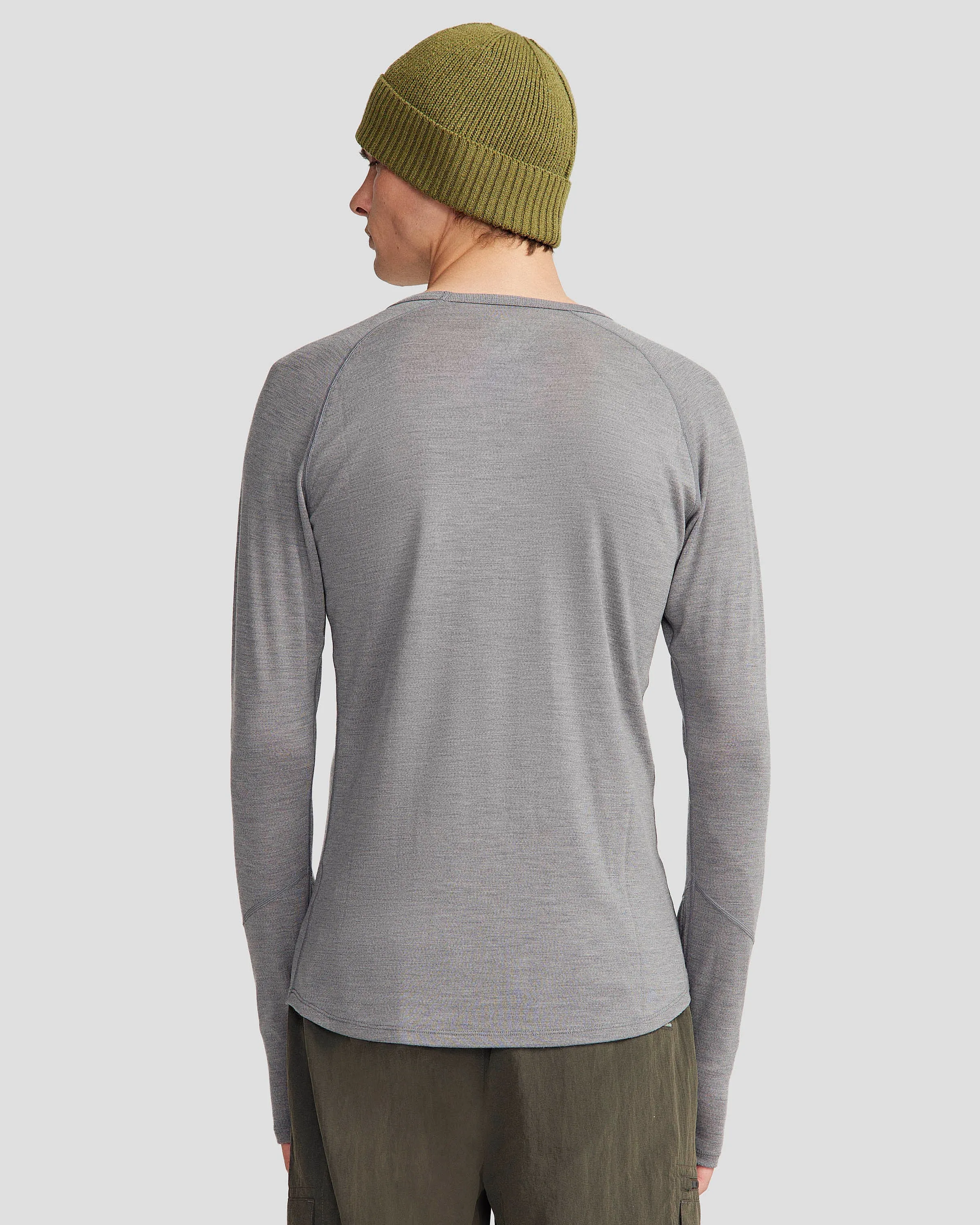 Men's KMDMerino Baselayer Long Sleeve Top - Grey Marle