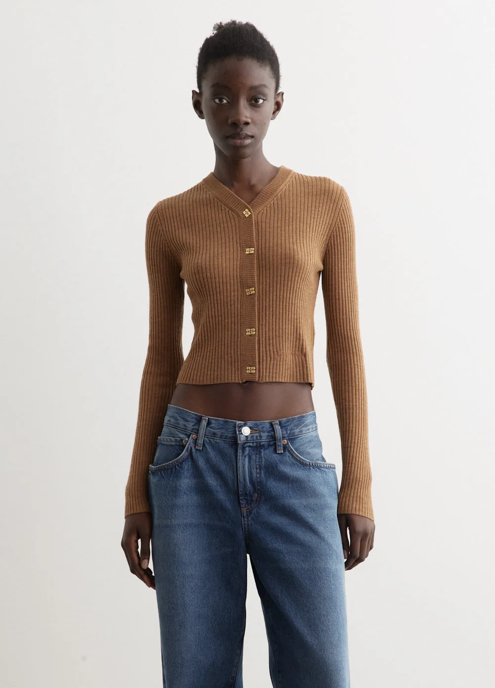 Mini Ribbed Merino Cardigan