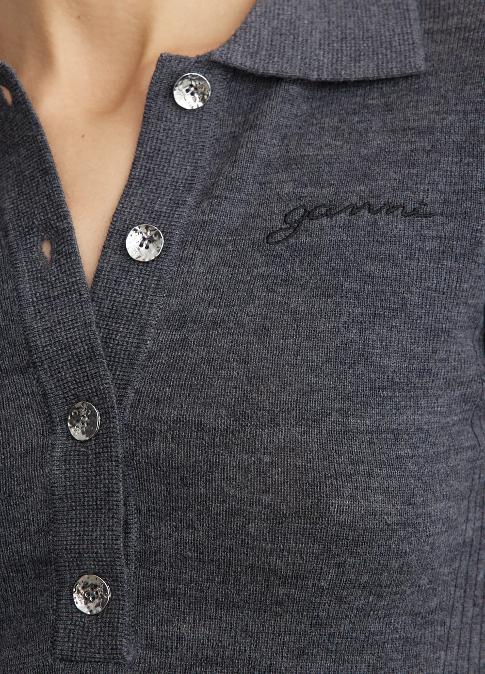 Mini Ribbed Merino Polo