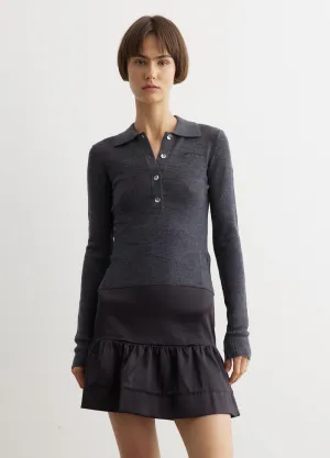 Mini Ribbed Merino Polo