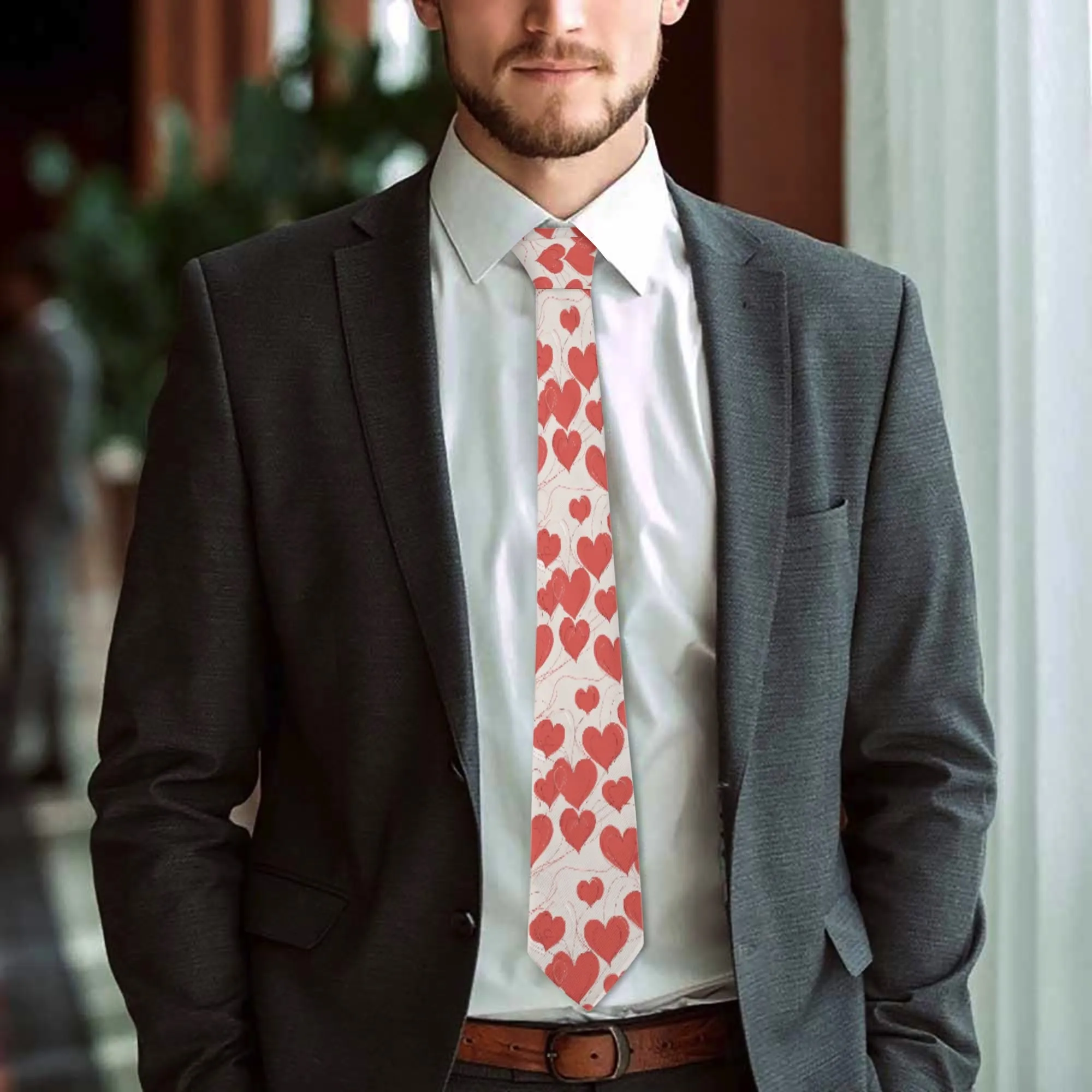 Minimal Hearts Necktie